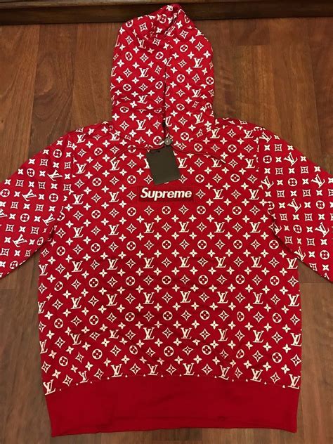 supreme lv baseball shirt|supreme and Louis Vuitton hoodie.